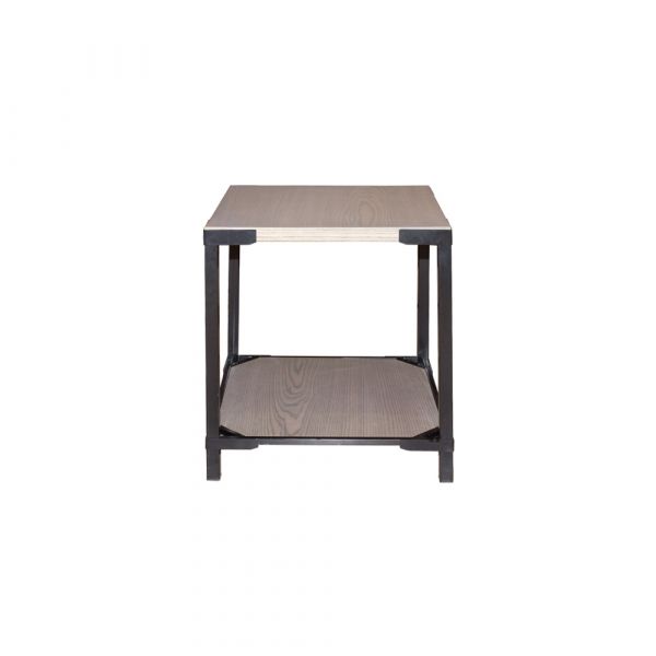 Ae-T29-2 Side Table - 2 Levels - Black Metal Legs 0