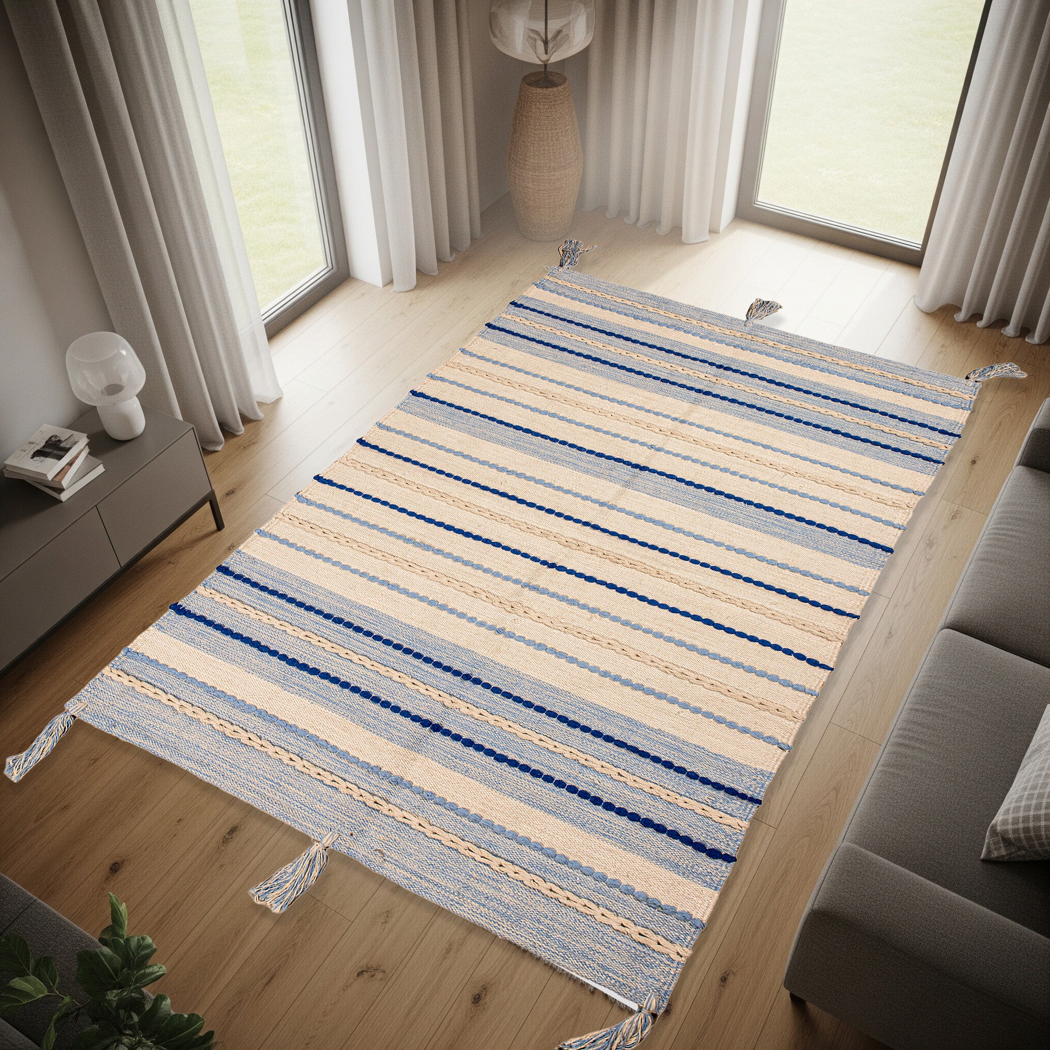 Folkloom - Handmade Cotton Kilim Rug 1