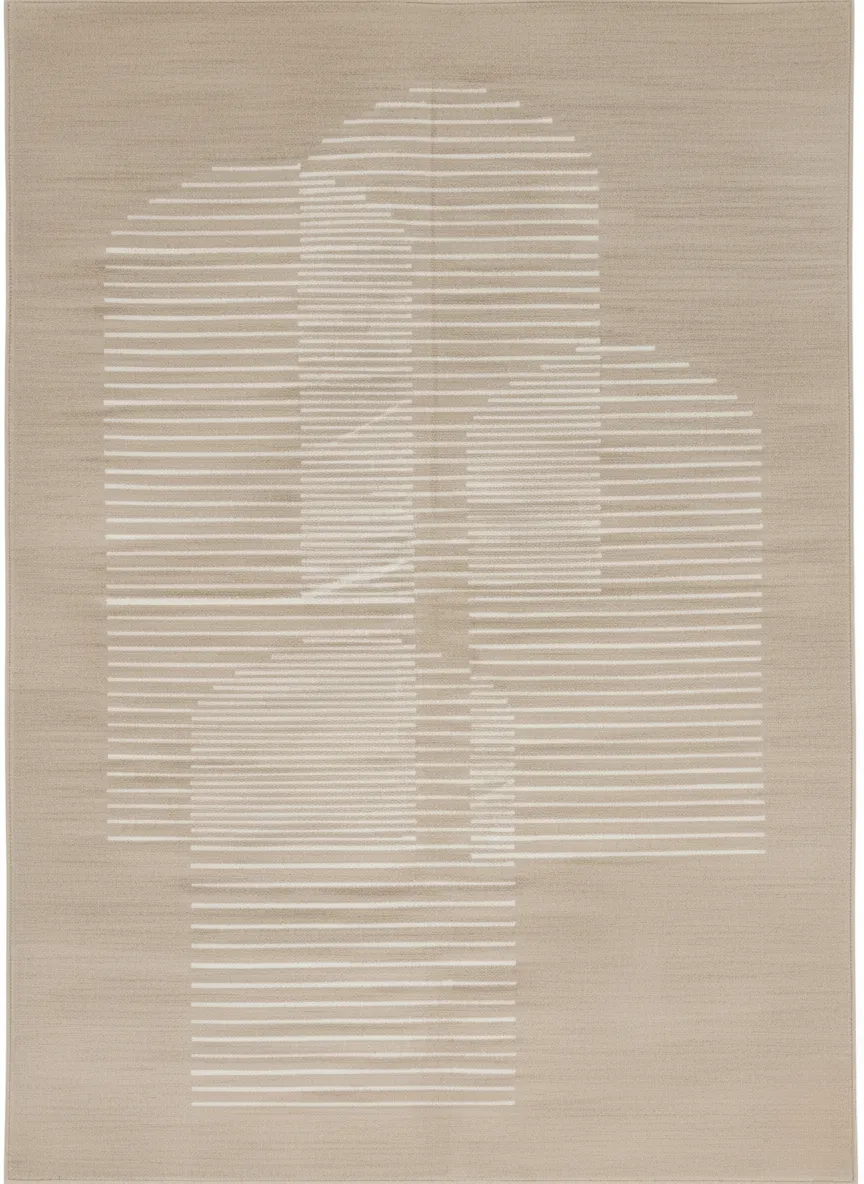 Arlo Archways Rug - Minimalist Elegance in Soft Beige 0