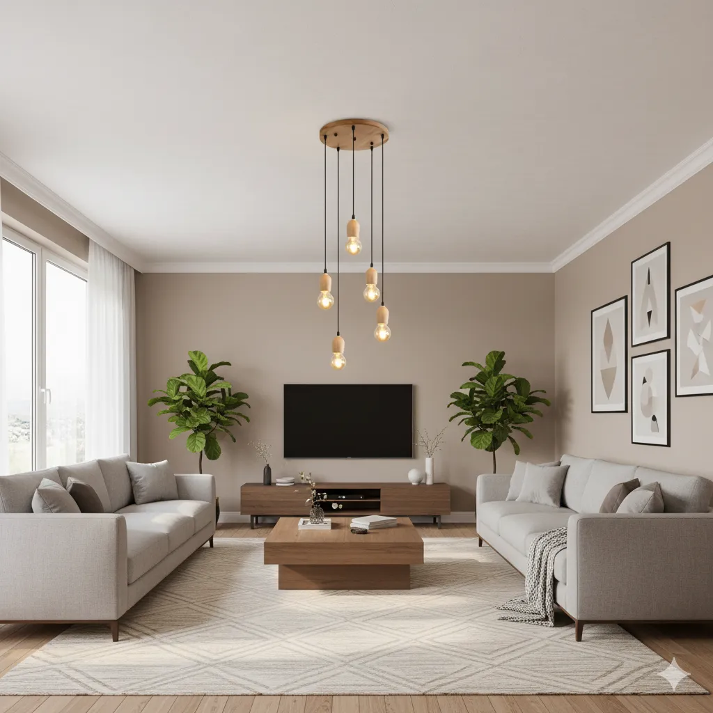 Gold And Beige Ceiling Lamp - YL1089 1