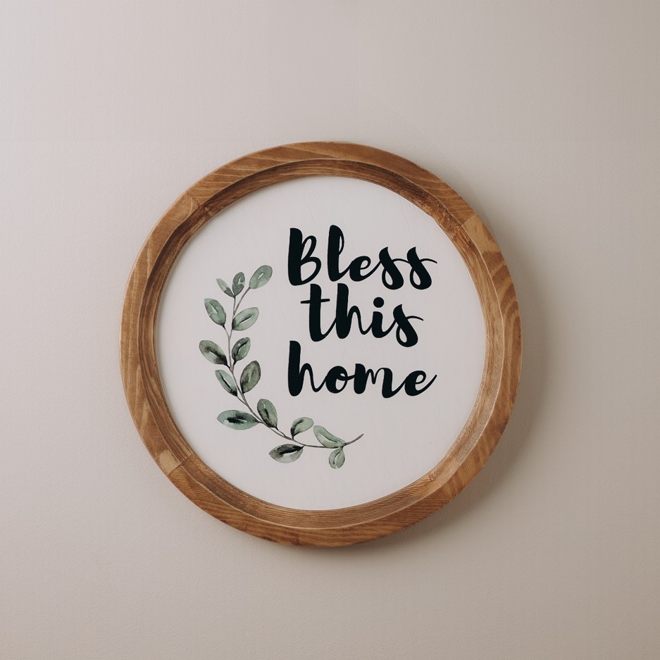 Bless This Home Boho Wood Circle 0