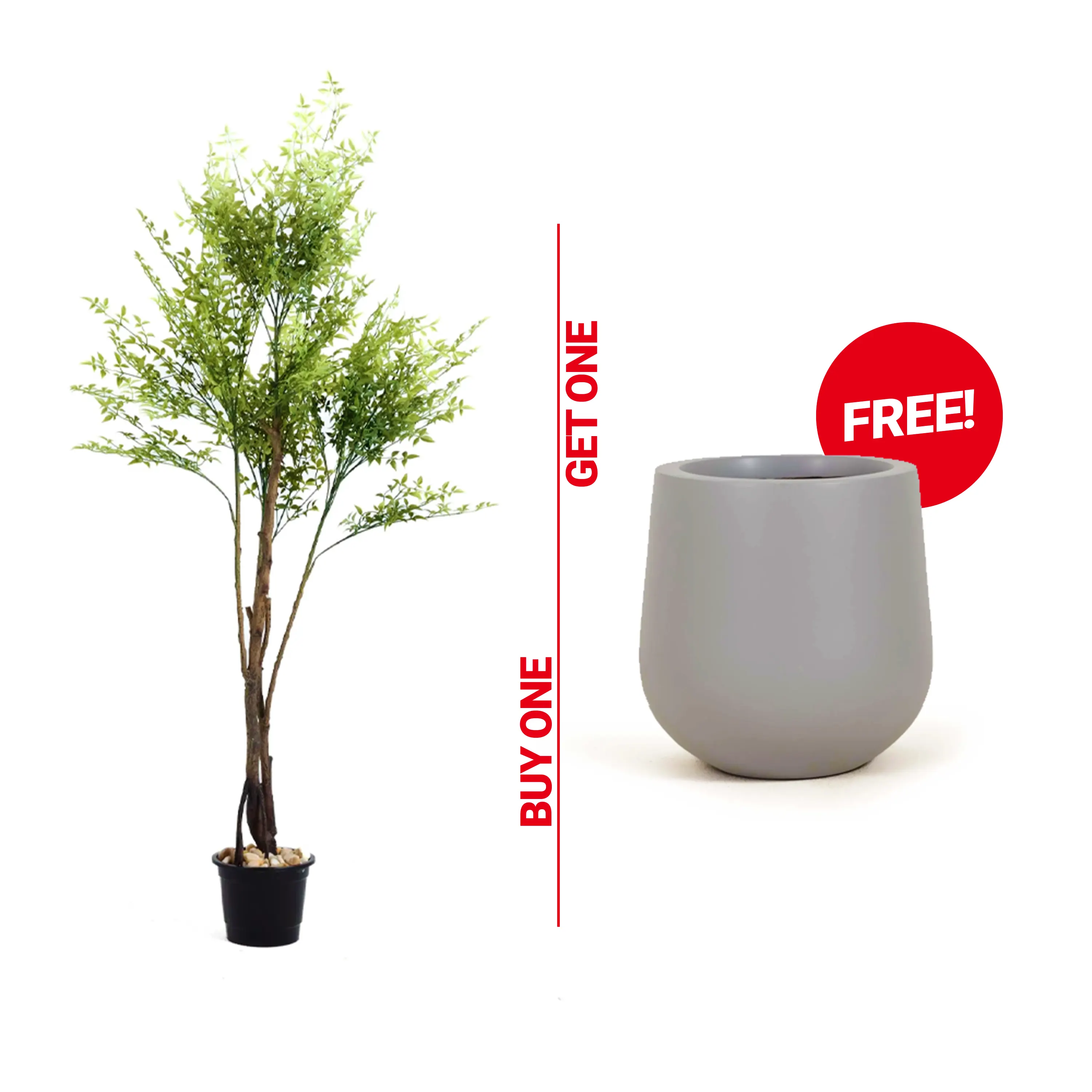 Yokaa Artificial Tree + Boon Plant Pot 0