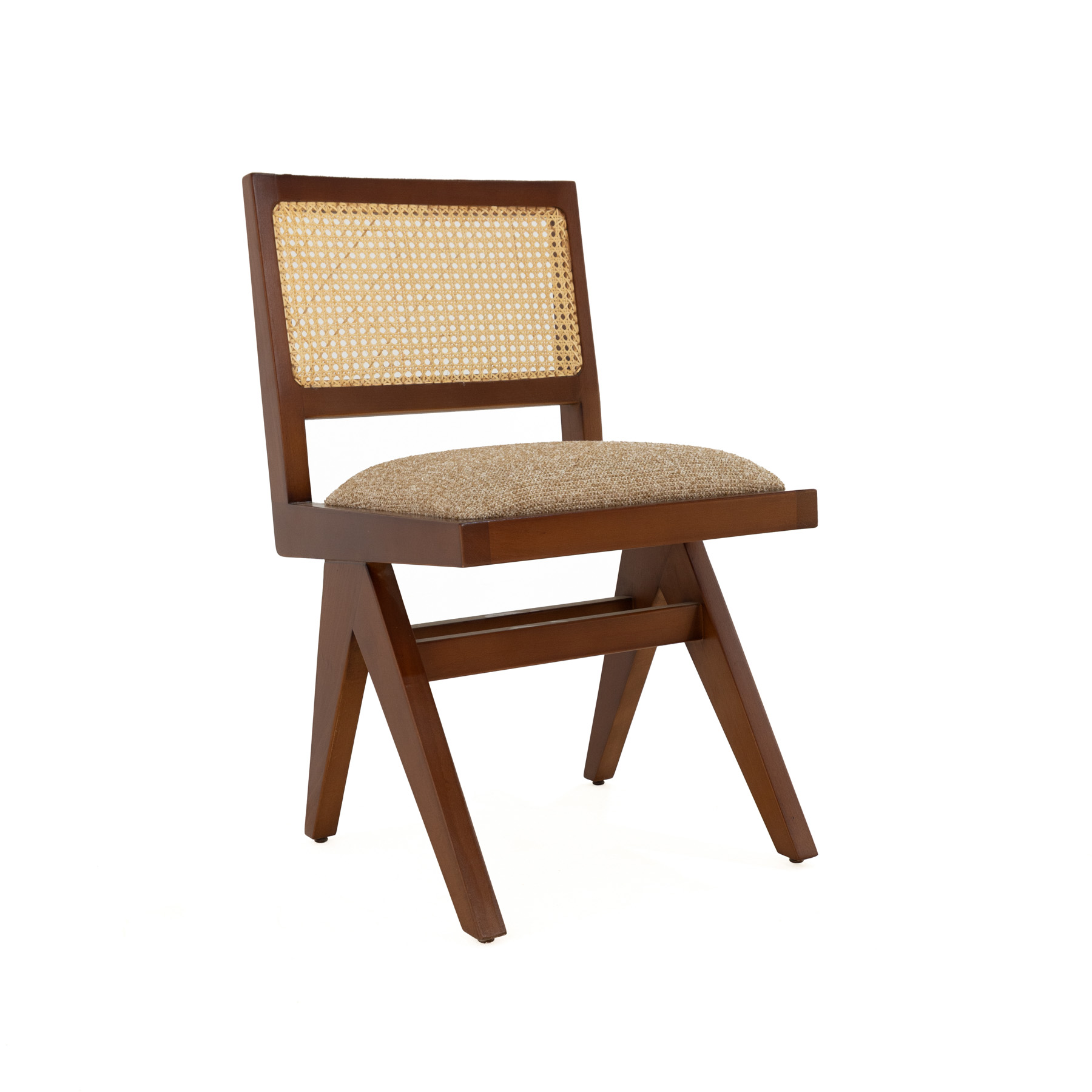 Mitzi Upholstered Cane Back Dining Chair 4