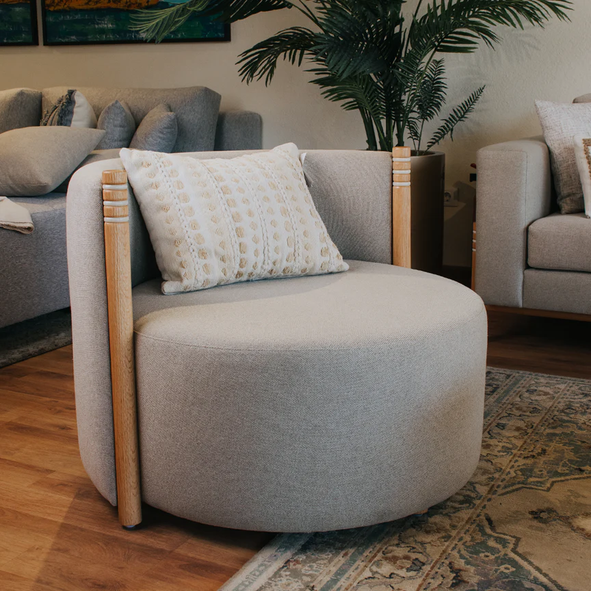 Matchstick Upholstered Chair with Acrylic Inlay 4