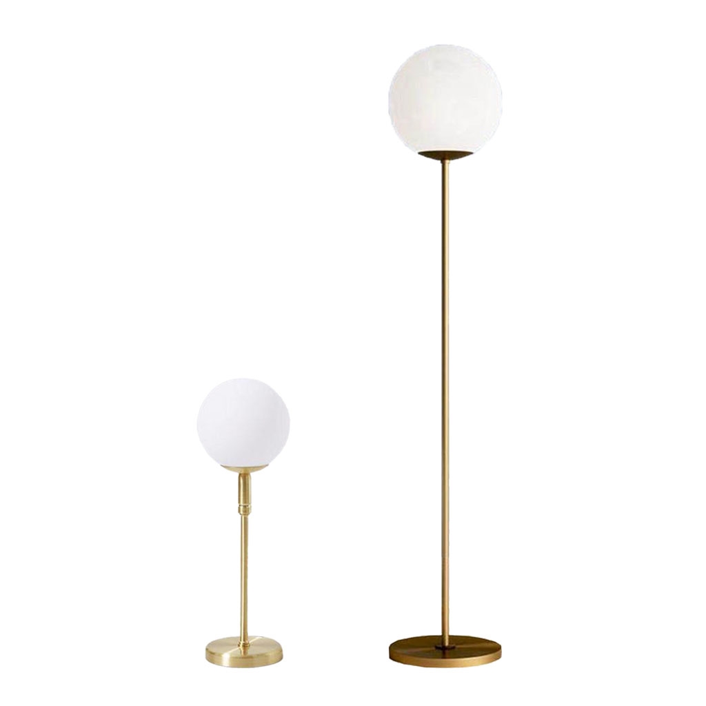 Hollie Floor Lamp and Table Lamp  Set - 2 pieces - Gold - YL.BUN.3 0