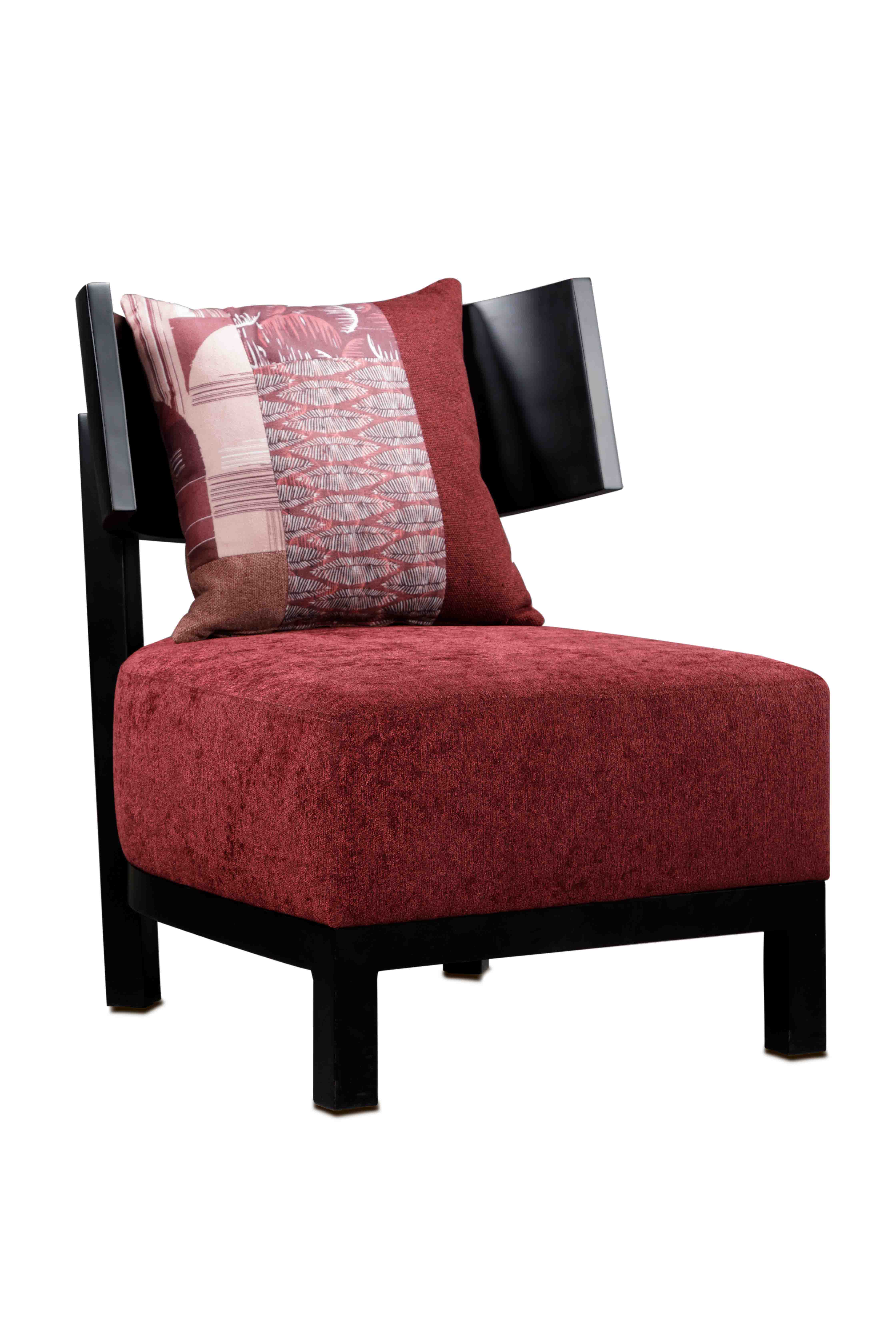 Mid Arm Chair With Metal structure & Upholstered Seat 0