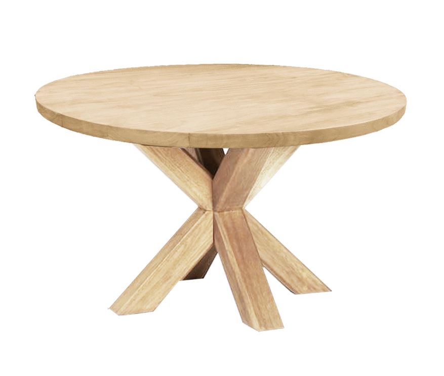 Hana Wooden Dining Table With Geometric Base 0