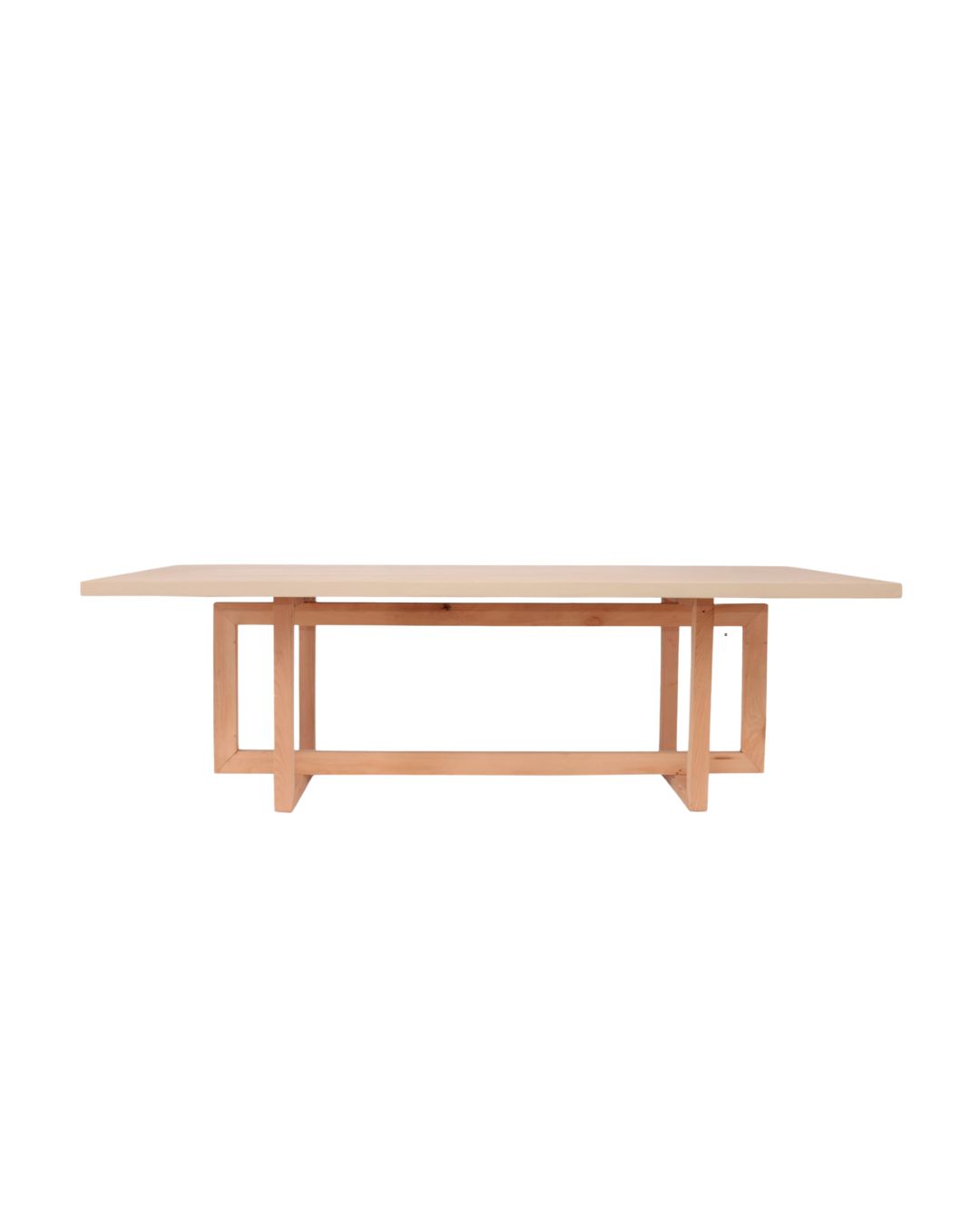 Geometric Dining Table (Concrete & Wood)