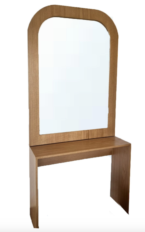 Wooden Dresser With Arch Mirror 0