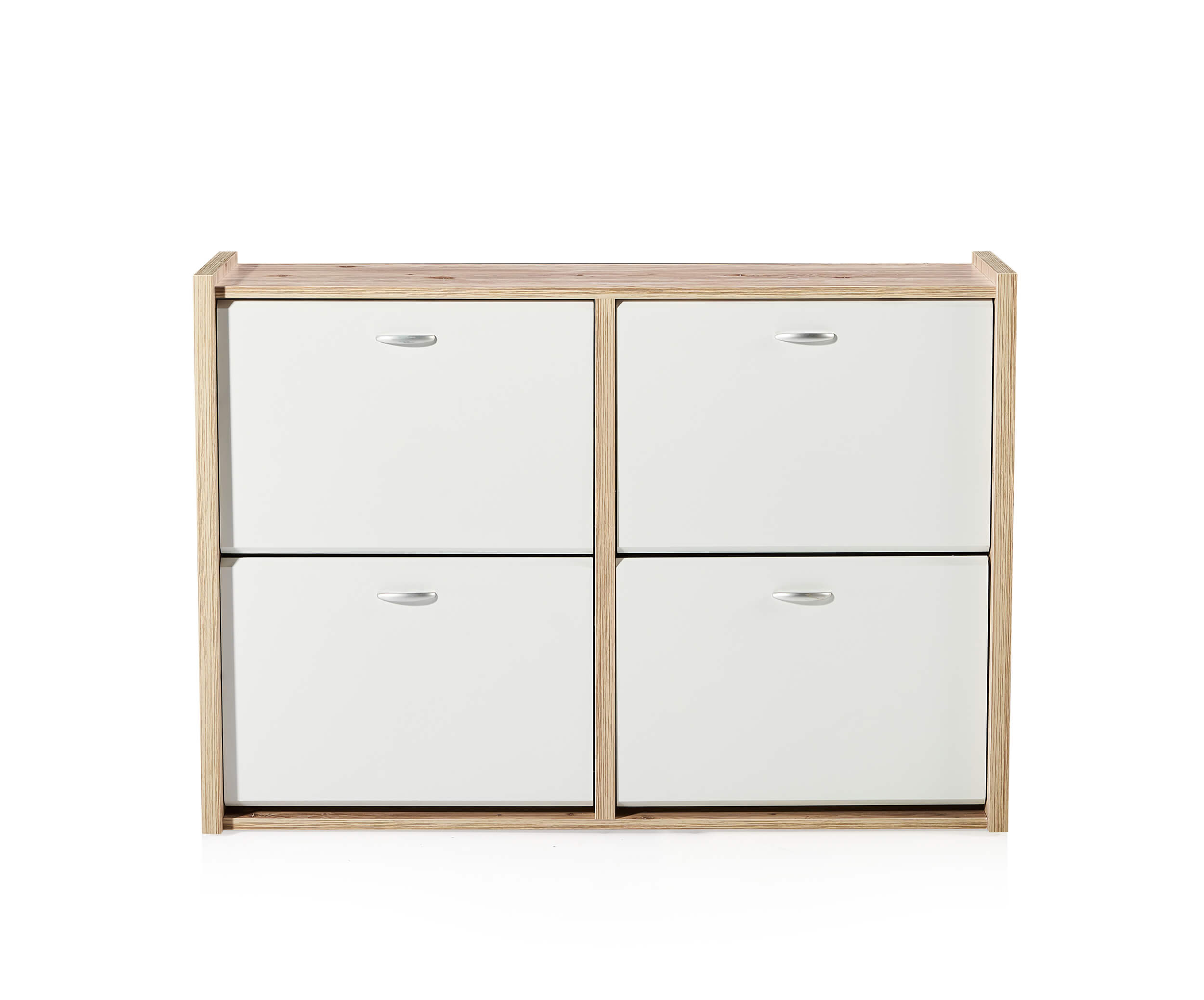 EMS - Q22-WOOD/WHITE Shoe Rack 0