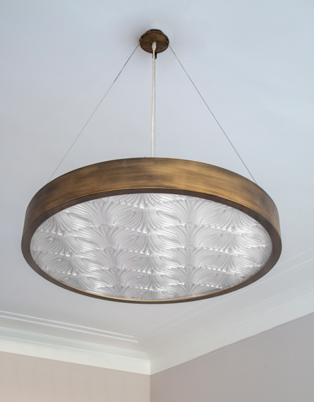 Edfu Disc Light-Antique Gold - Flower Pattern. 0