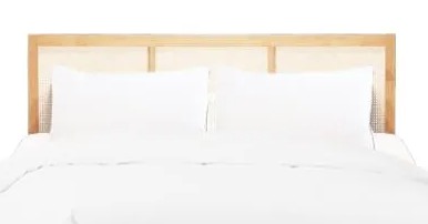 Cane Headboard With Sturdy Wooden Frame 0