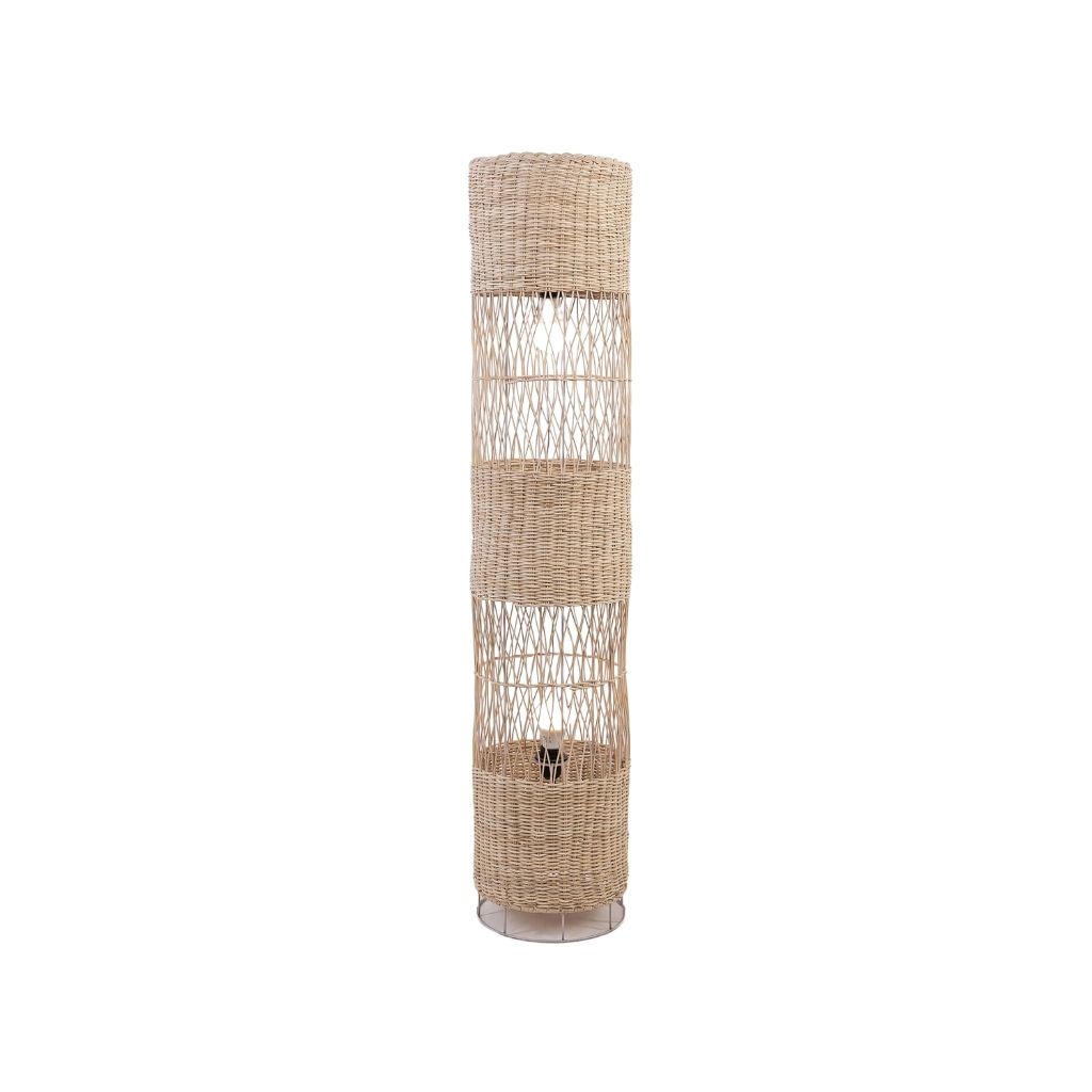 Rattan & Steel Floor Lamp - NBC42 0