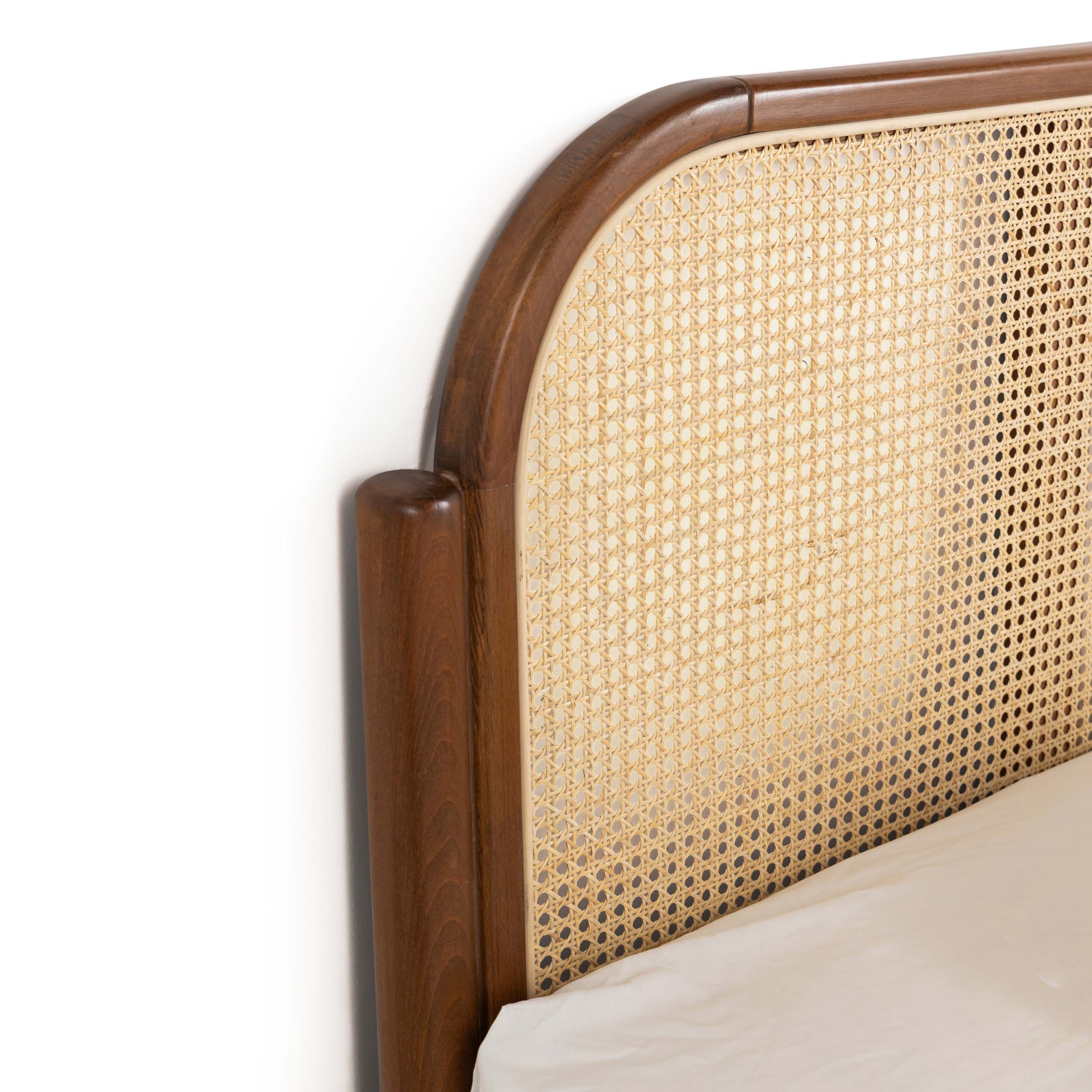 Maui Bed With Cane and Beech Wood 4