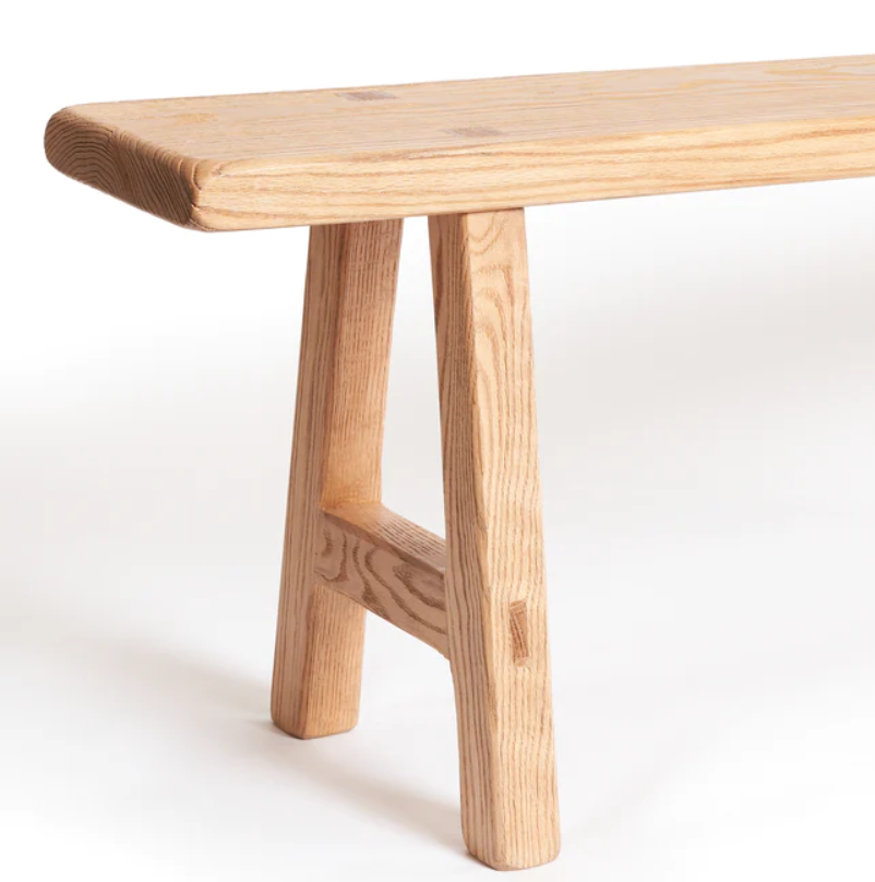 Dale Natural Oak Wood Bench – Timeless Minimalist Design 2