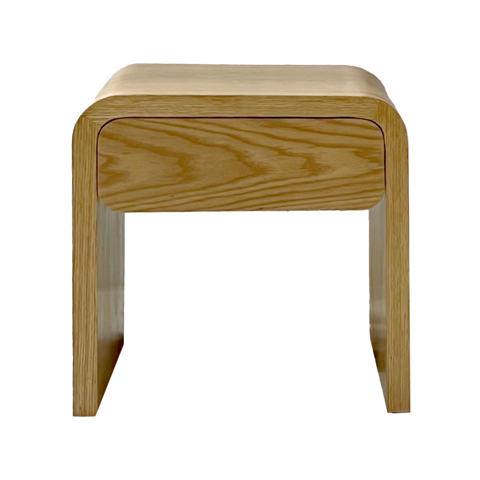 Luna Nightstand With Curved Top Design 1