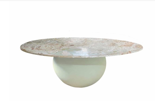 SOL Coffee Table - Marble Top - Pot Base - Round Design 0