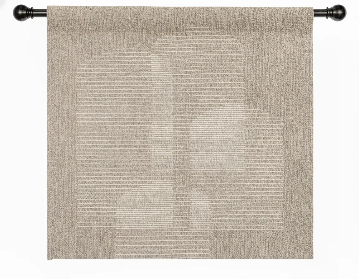 Archways Cotton kilim Headboard With Black Rod 0