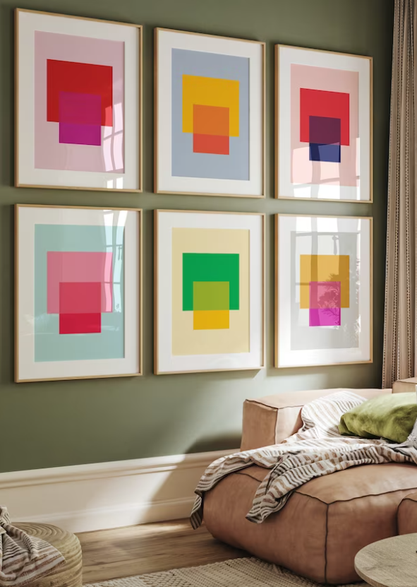 Colorful Pop Gallery Wall Set of 6 1