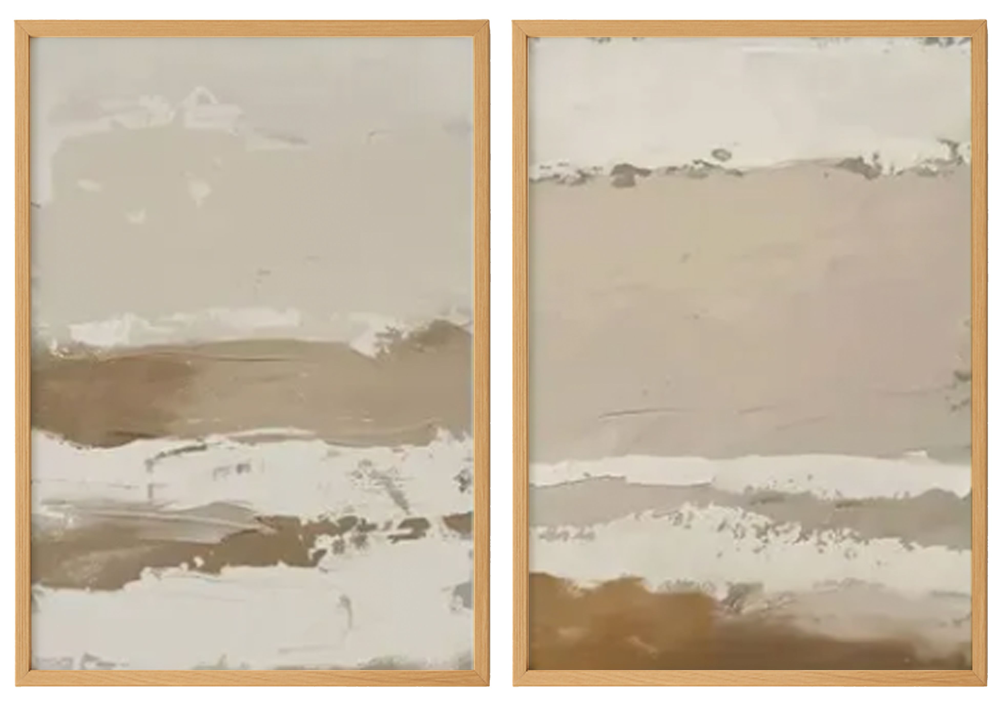 Set of 2 Beige Earth Tone Nordic Prints 0