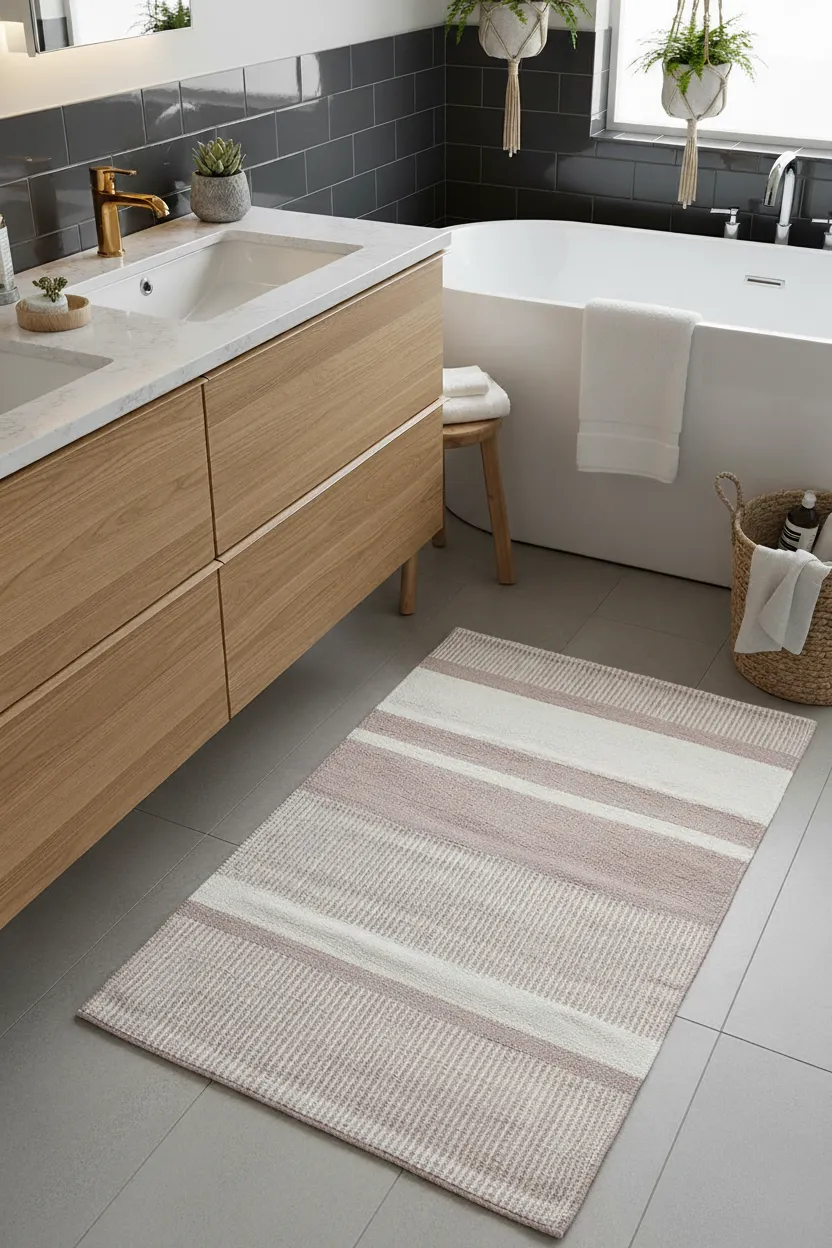 Beige Hues Bath Mat 1