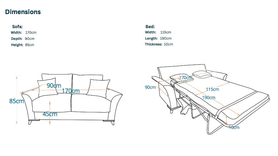 Linz Sofa Bed - Fully Upholstered 4