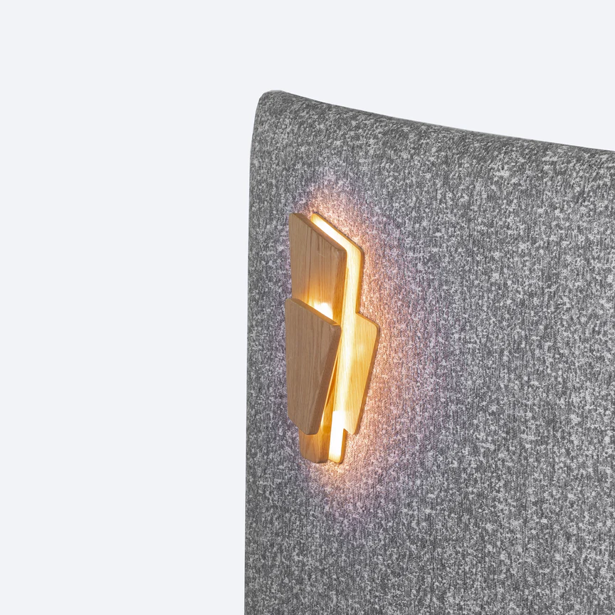 Cleo Bed With Curved Headboard and Appliques 2