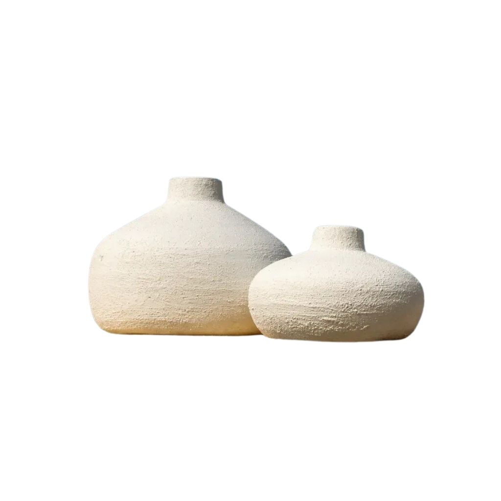 Raw White Vases Set 0