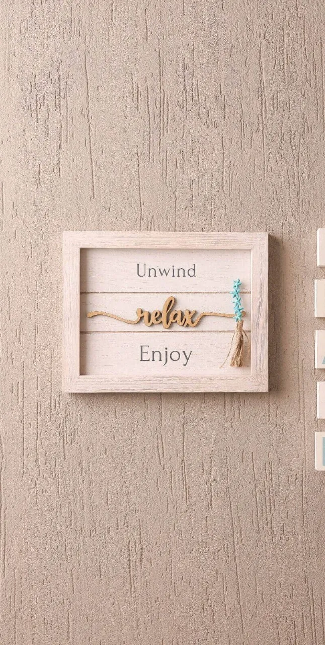 Just Relax Frame – Wooden Decor with Tassel Detail 1