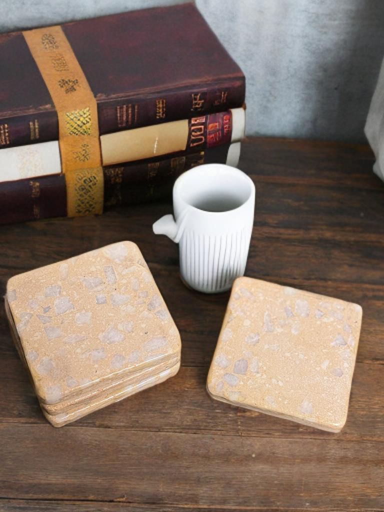 Concrete Terrazzo Coasters- Set of 2 3
