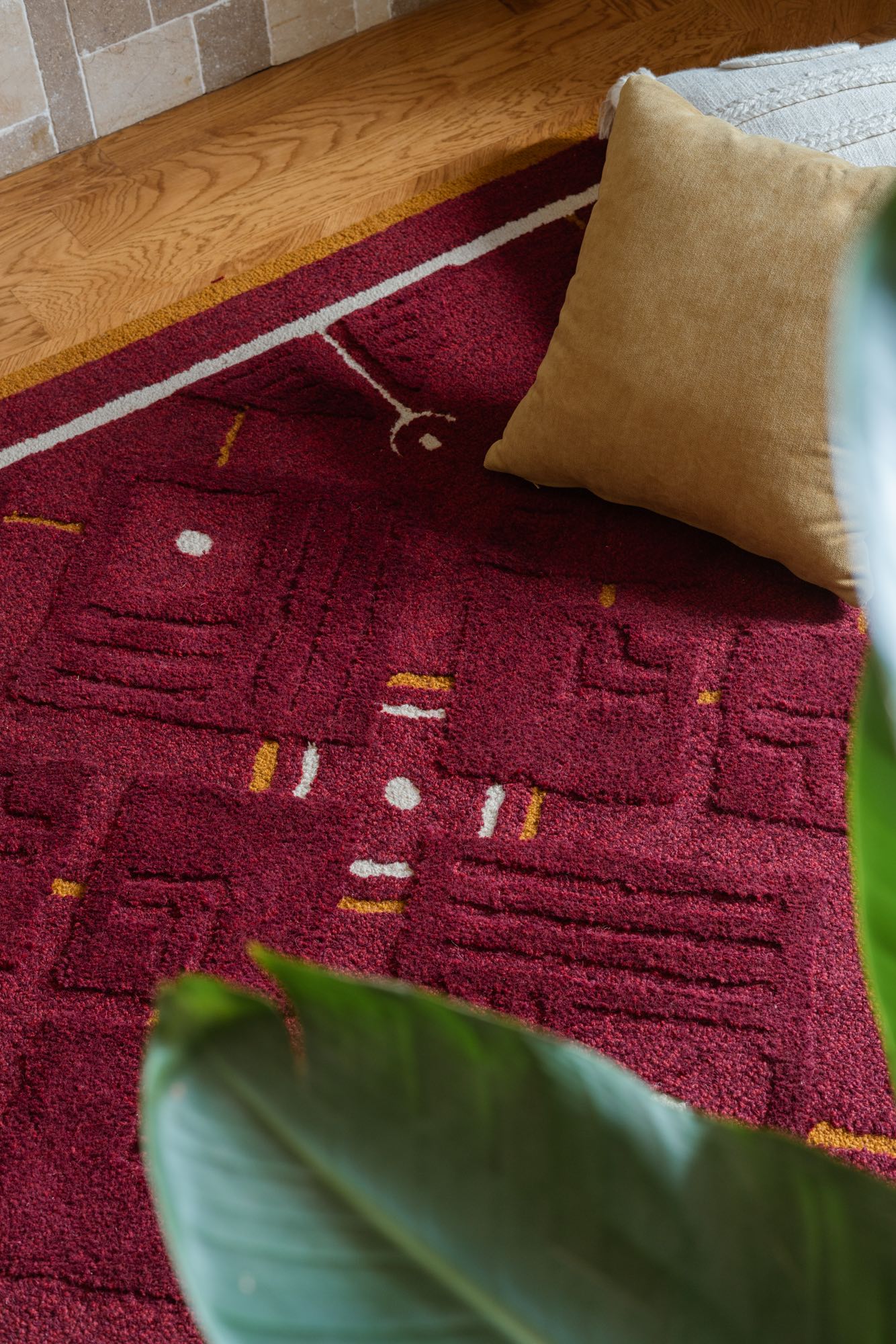 Samboksa Maroon Rug - Efreshli