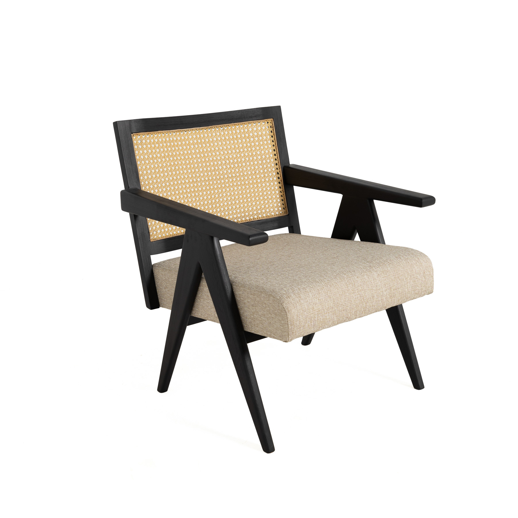 Kelly Cane Upholstered Armchair 3