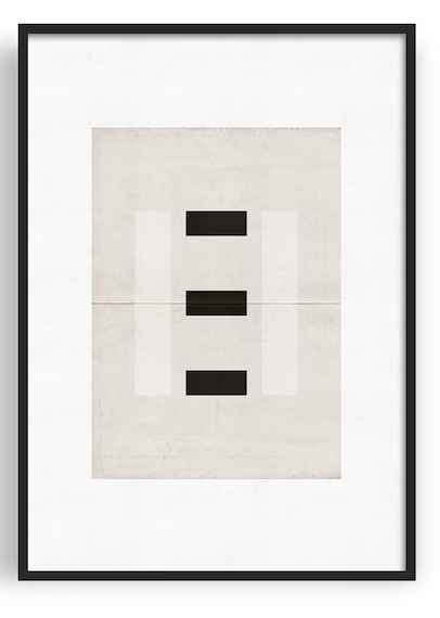 Black and White Zen Geometric printed artwork 0