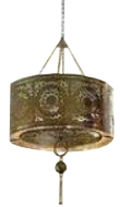 Carved Metal Round Chandelier 0