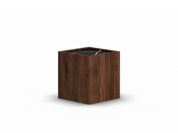 RE.CT Side Table  black glass top 1