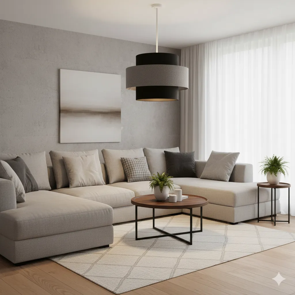 Tia Ceiling Lamp - Black & Grey - YLMMP-14 1