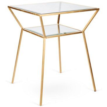 Tauri Side Table AG1001 - Glass\Mirror Top - Metal Base 0