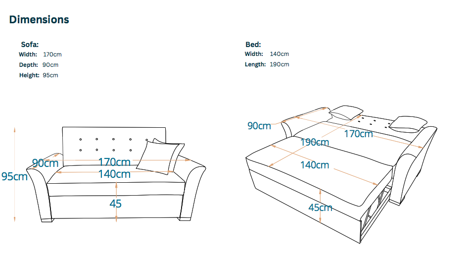 Vancouver Pull Out Bed For 2 -  Fully Upholstered 6