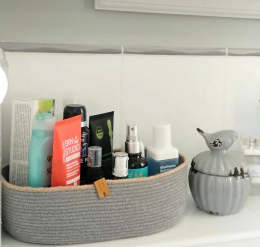 Handmade Woven cotton oval basket 0
