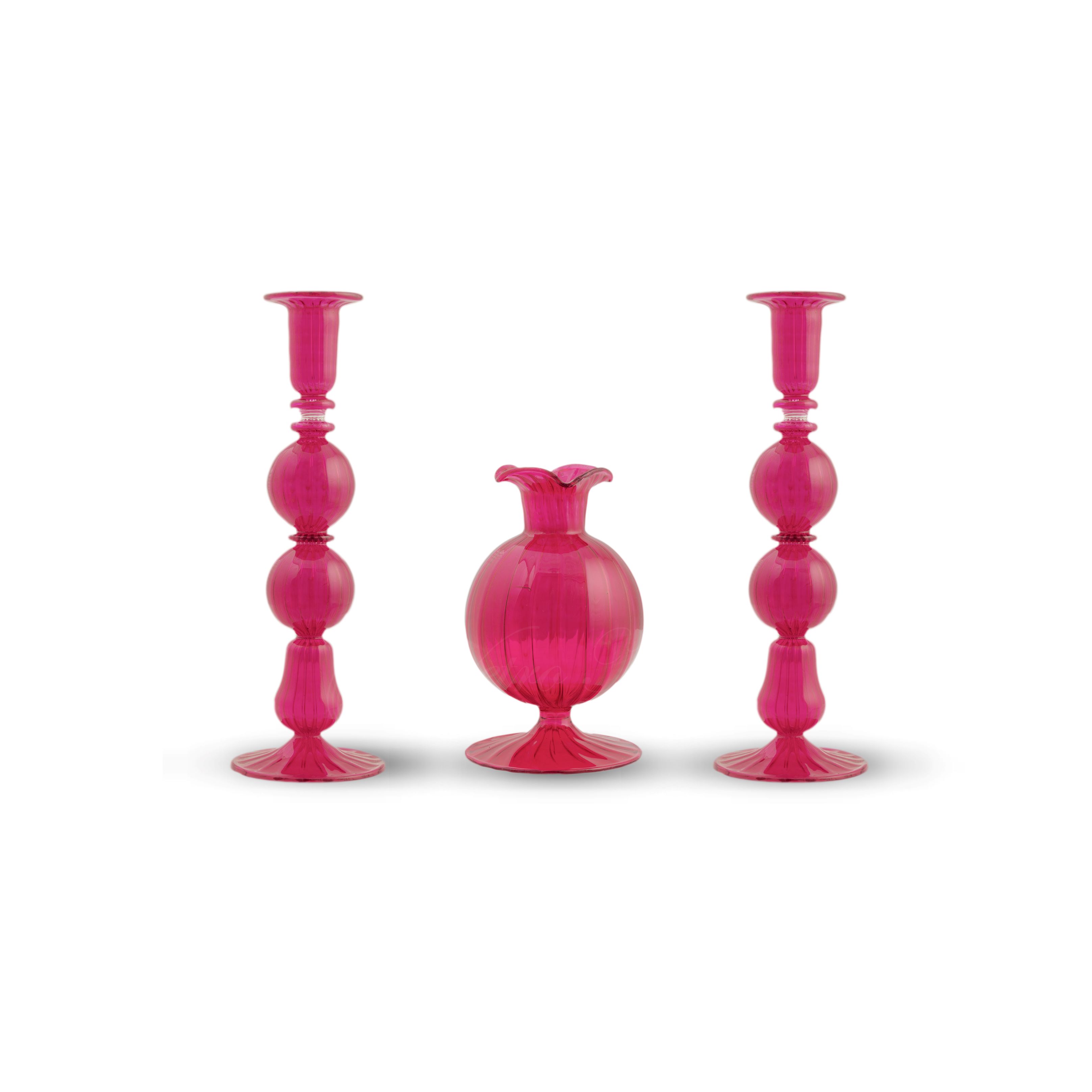 Candlesticks, & vase 0