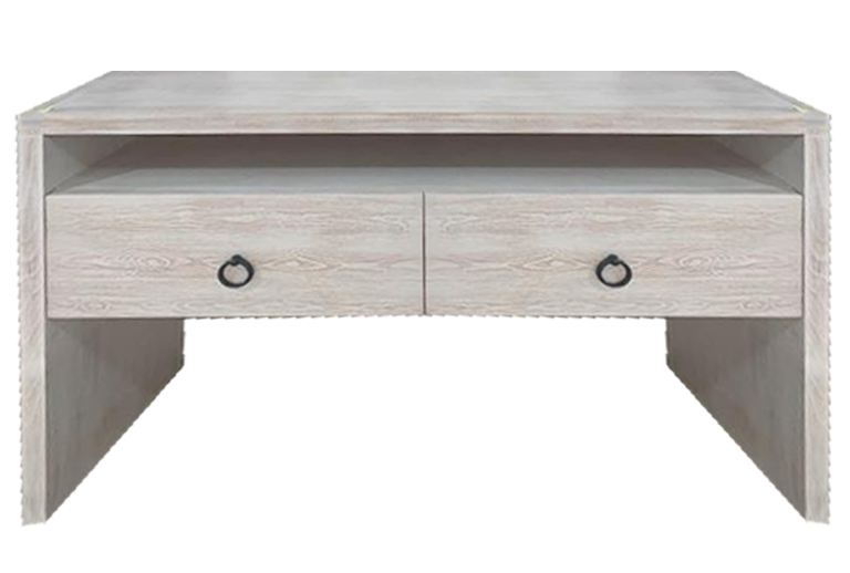Locky Grey Wooden Dresser With Two Drawers & Upper Shelf 0
