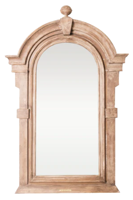 Garden Classic Wooden Arch Mirror With Antiqued Finish 0