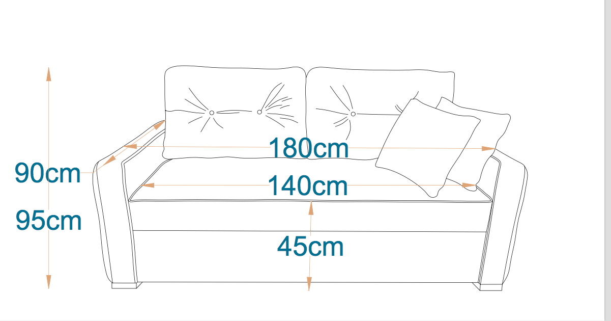 New York Pull Out Sofa Bed For 2 - Fully Upholstered 4