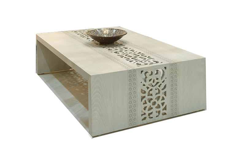Carved Strip Coffee Table - Open Decorations 0