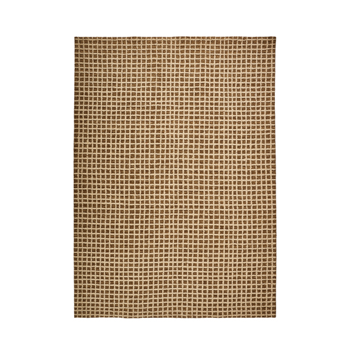 Checkered Brown Rug 0