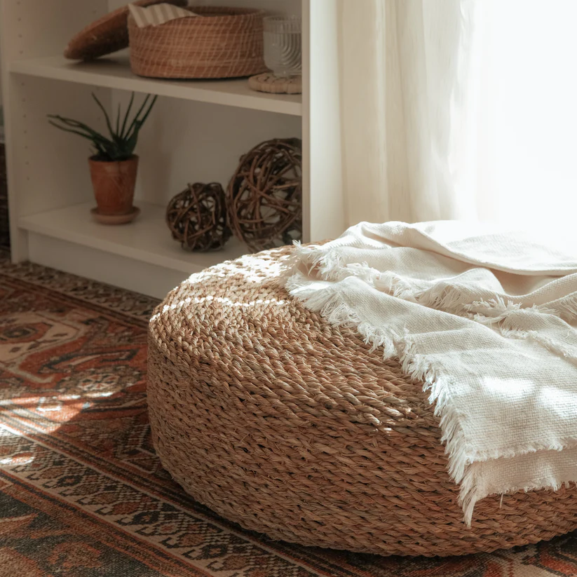 Halfa Stool - Handwoden From Sawgrass (Halfa) Fibers 1
