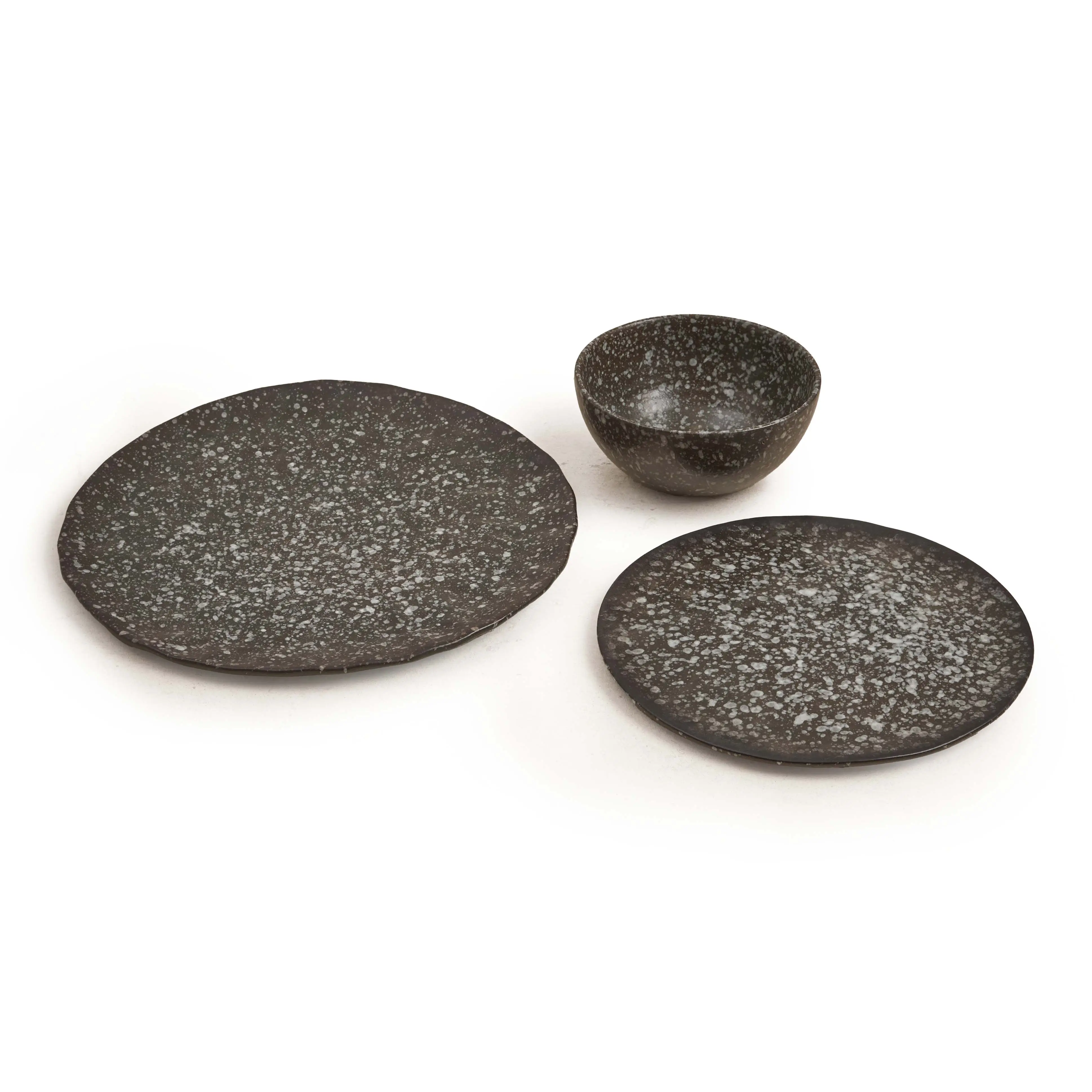 Charcoal Pottery Dinner Set (18 Pieces) 0