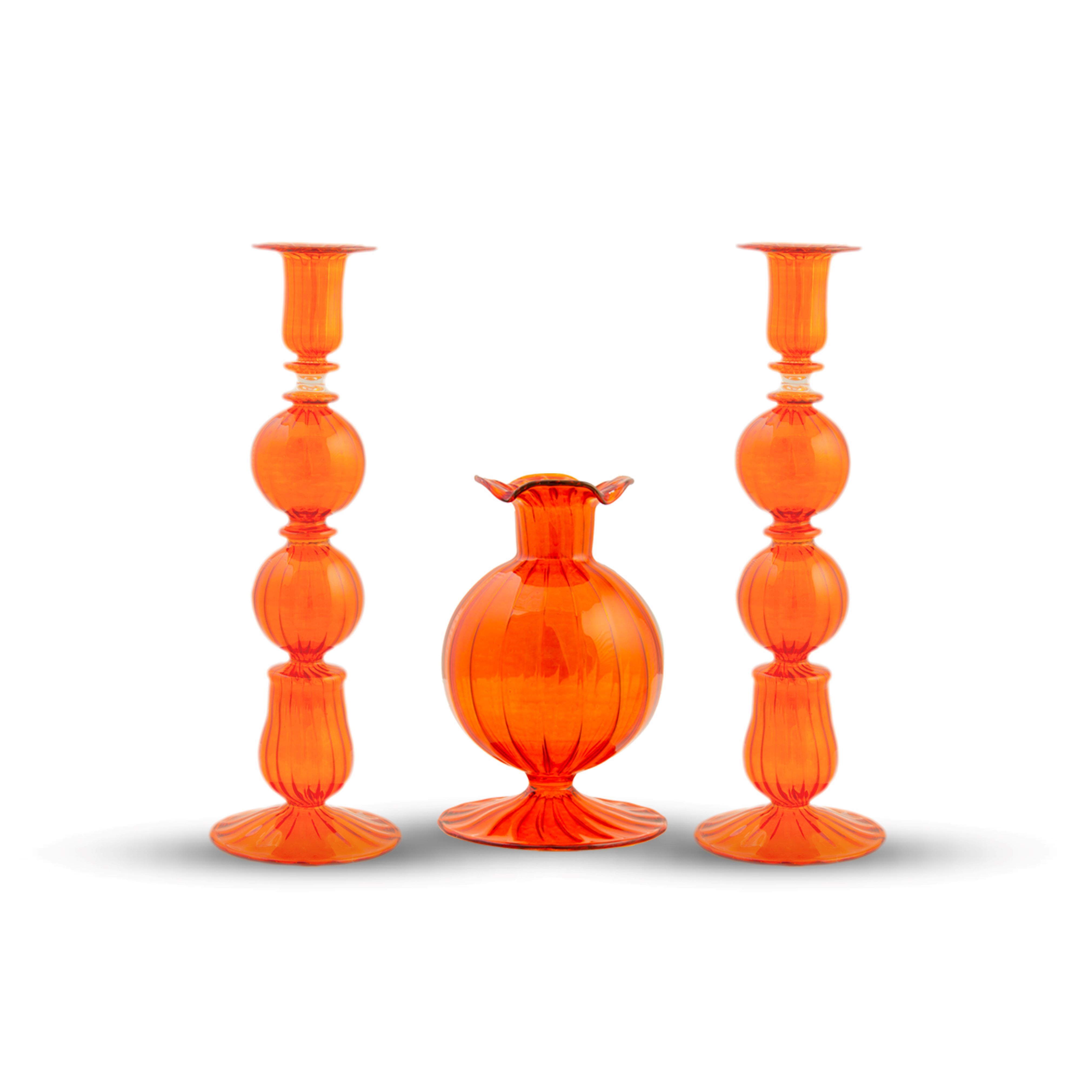 Candlesticks, & vase 0