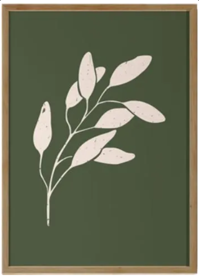 Branch with Olive Background Print 0