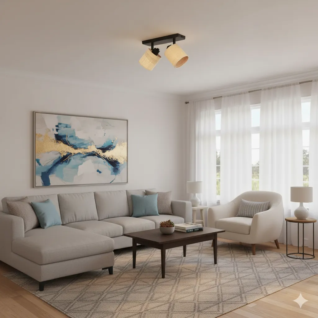 Black and Beige Ceiling Lamp - YL1144 1